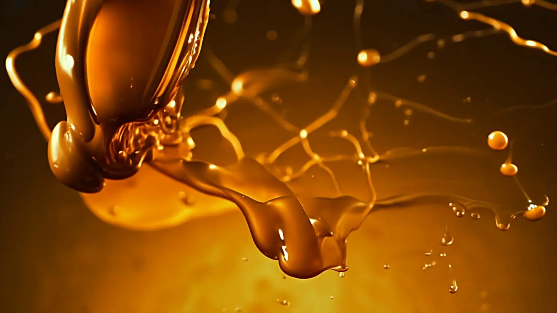 Dynamic Golden Fluid Title Animation Background